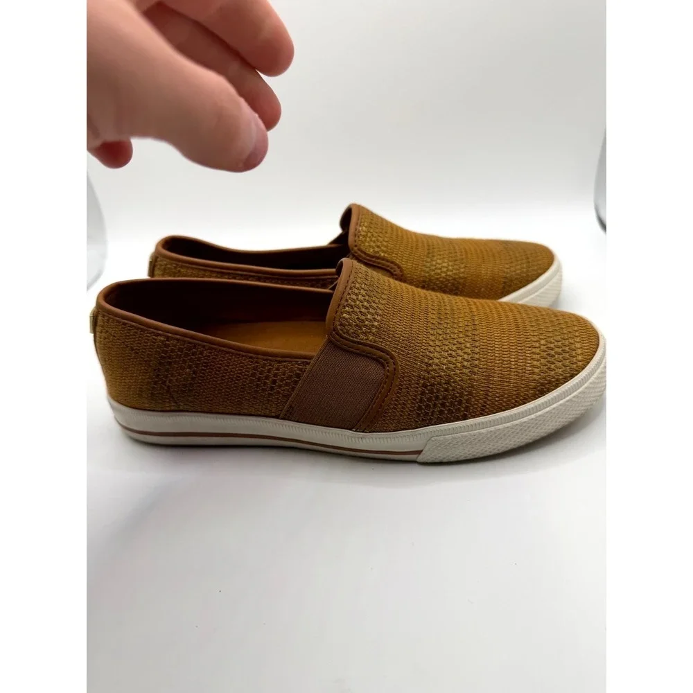 Lauren Ralph Lauren Jinny Womens 5.5 B Sneaker Brown Woven Comfort Slip On Shoes